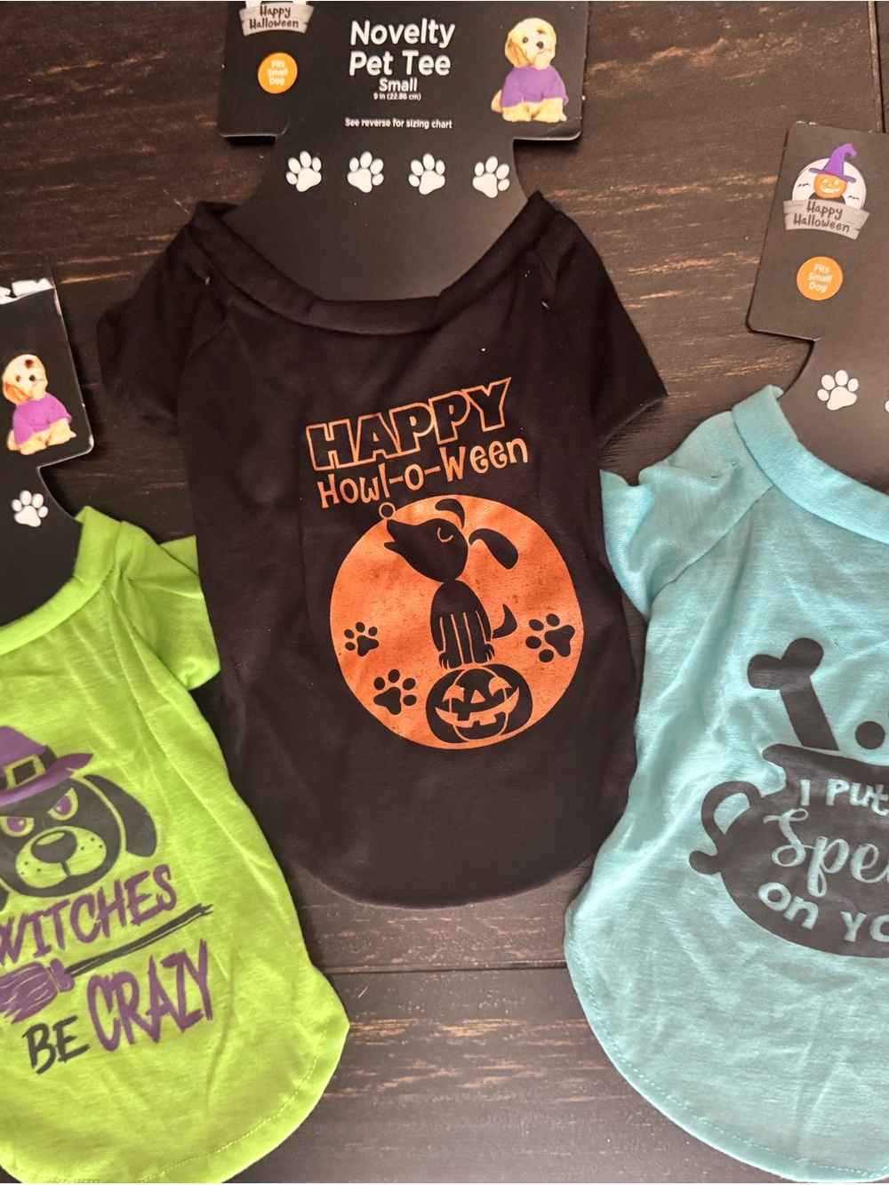 NWT! Set of 3 Happy Halloween Novelty Pet Tee Small 9” Costume